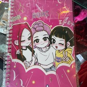 Pink Anime k pop demon hunters Spiral Notebook